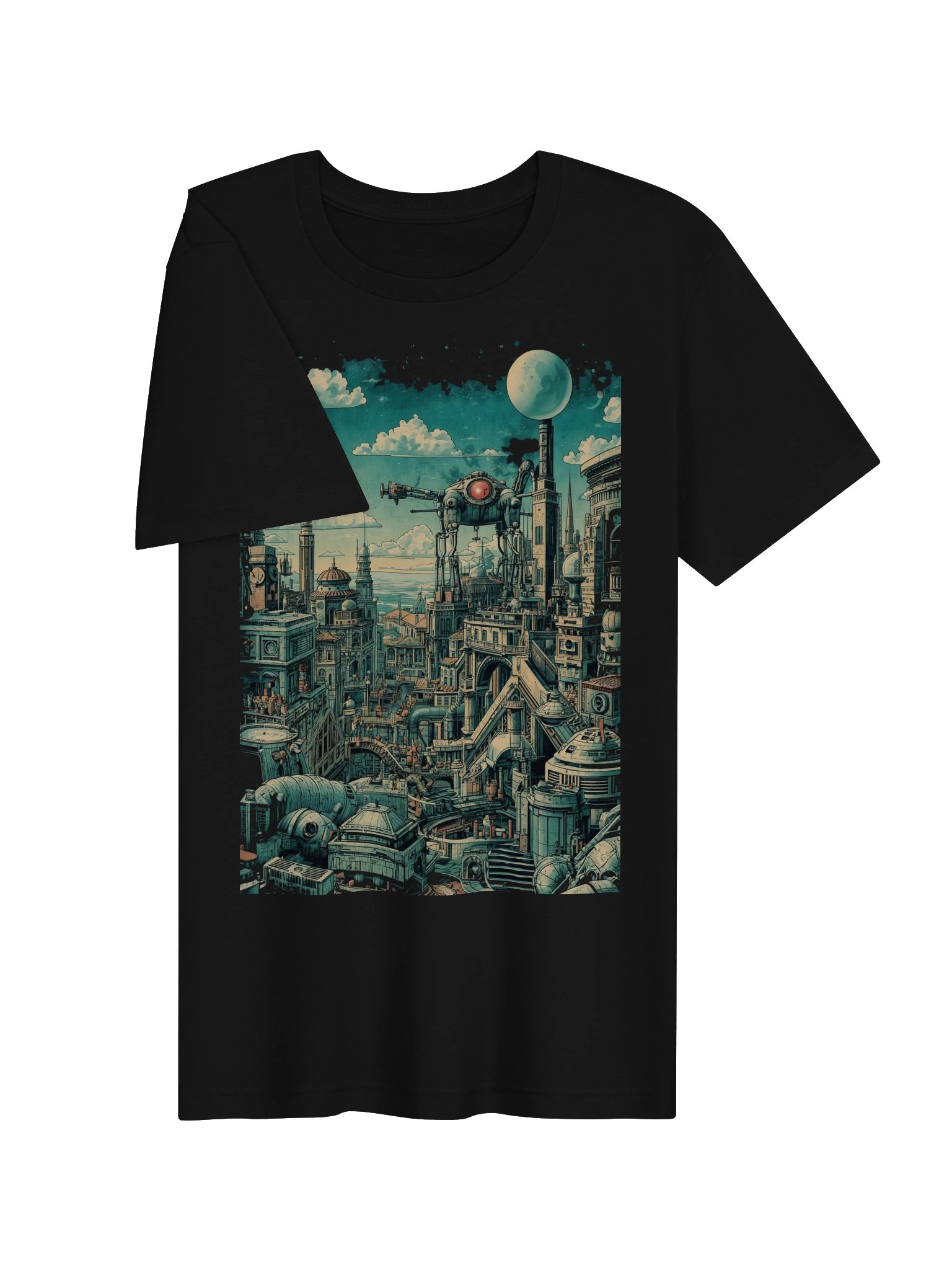 Retro-Futurist Cityscape Lightweight T-Shirt product image (6)