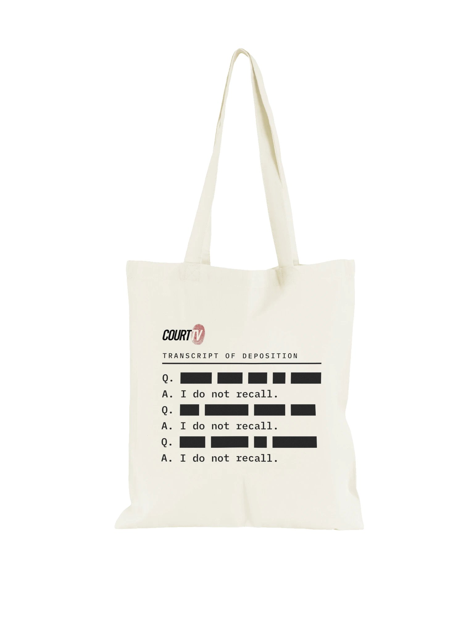 Transcript of Deposition Tote Bag product image (1)