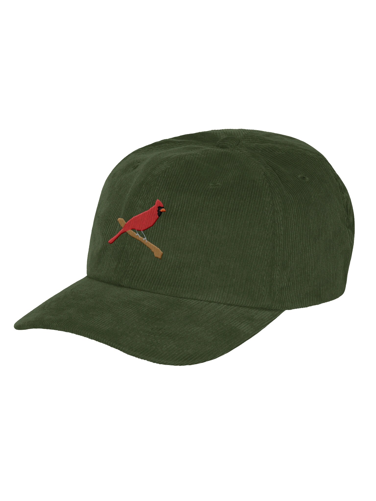 Northern Cardinal Embroidered Corduroy Hat product image (3)