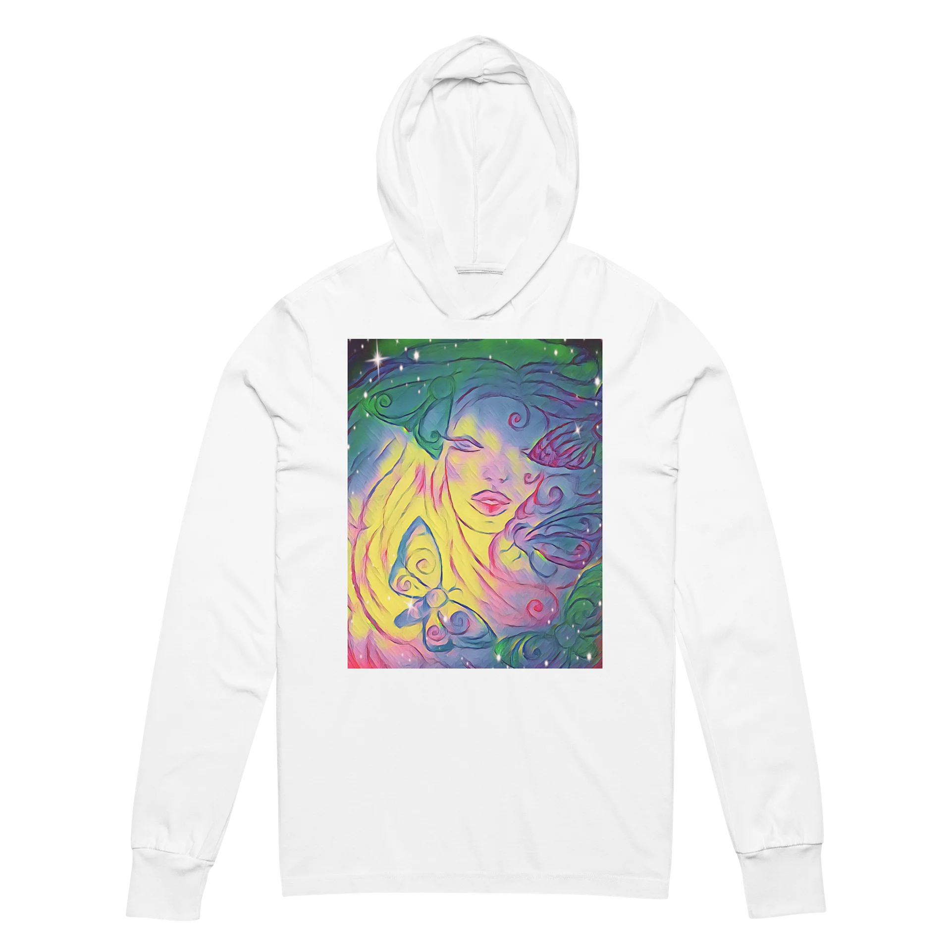 Radiant Rainbow Moth Hooded Longsleeved Tee product image (8)