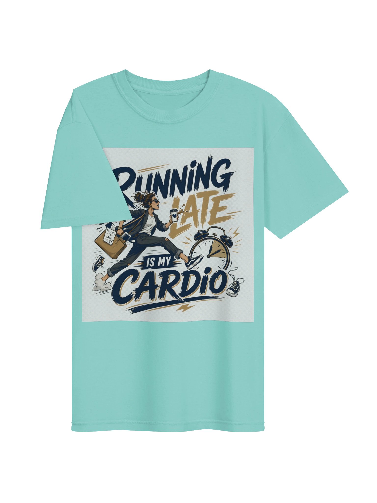 Running Late Is My Cardio Funny Graphic Tee product image (36)