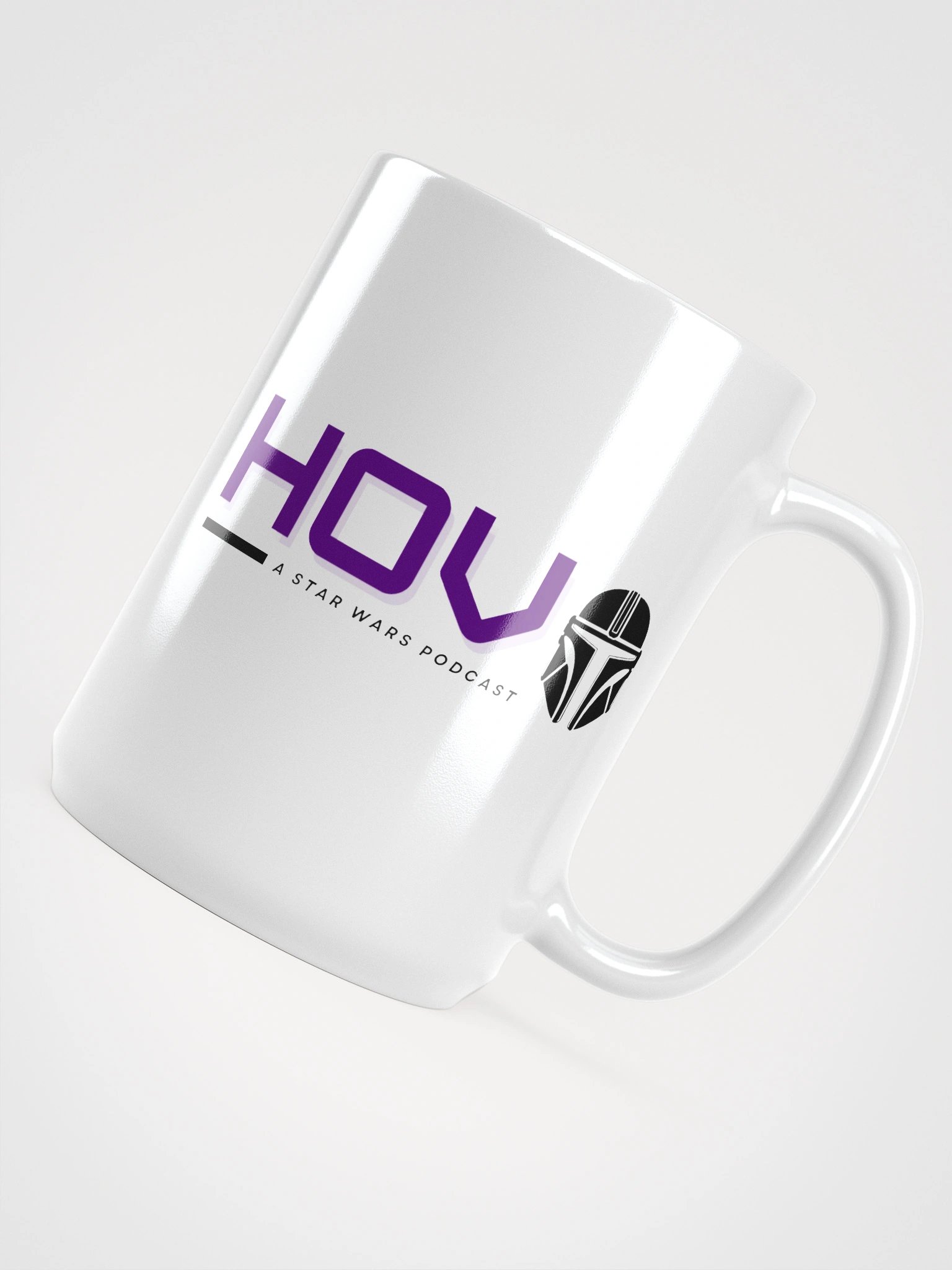 Mandalorian Helmet White Glossy Mug product image (4)