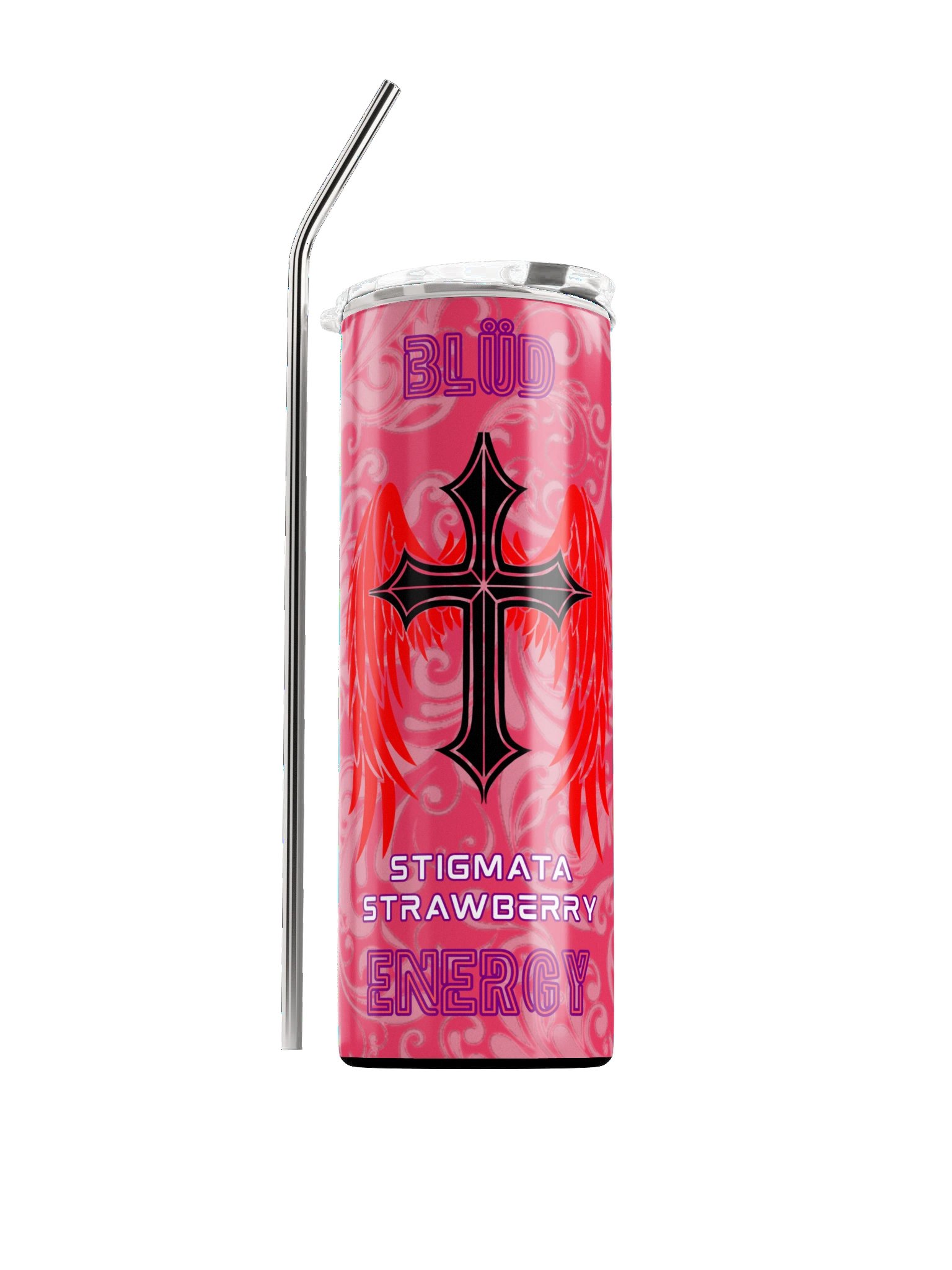 Blüd Energy Stigmata Strawberry steel tumbler product image (1)
