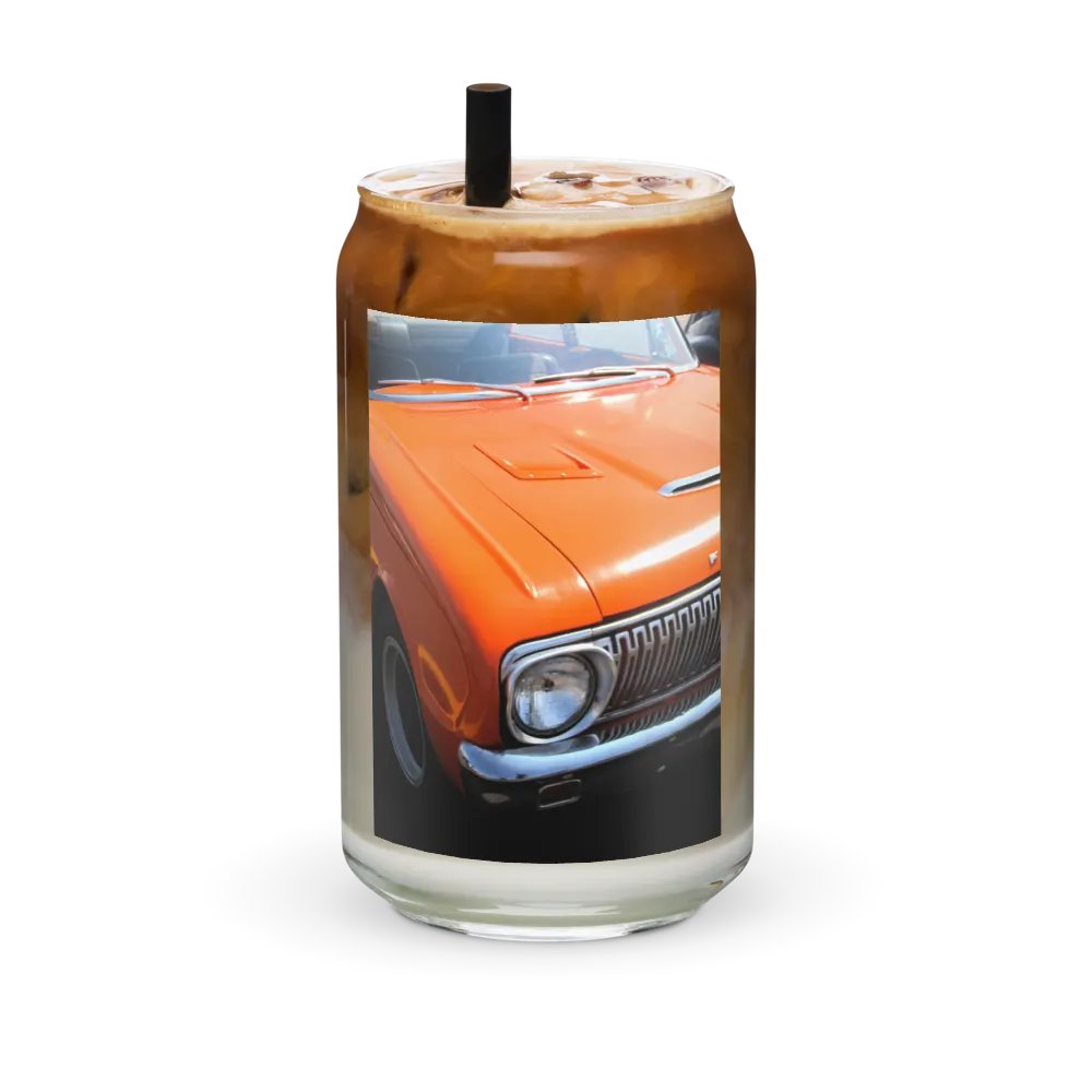 Orange Pop Vintage Car-Inspired Can-Shaped Glass product image (6)