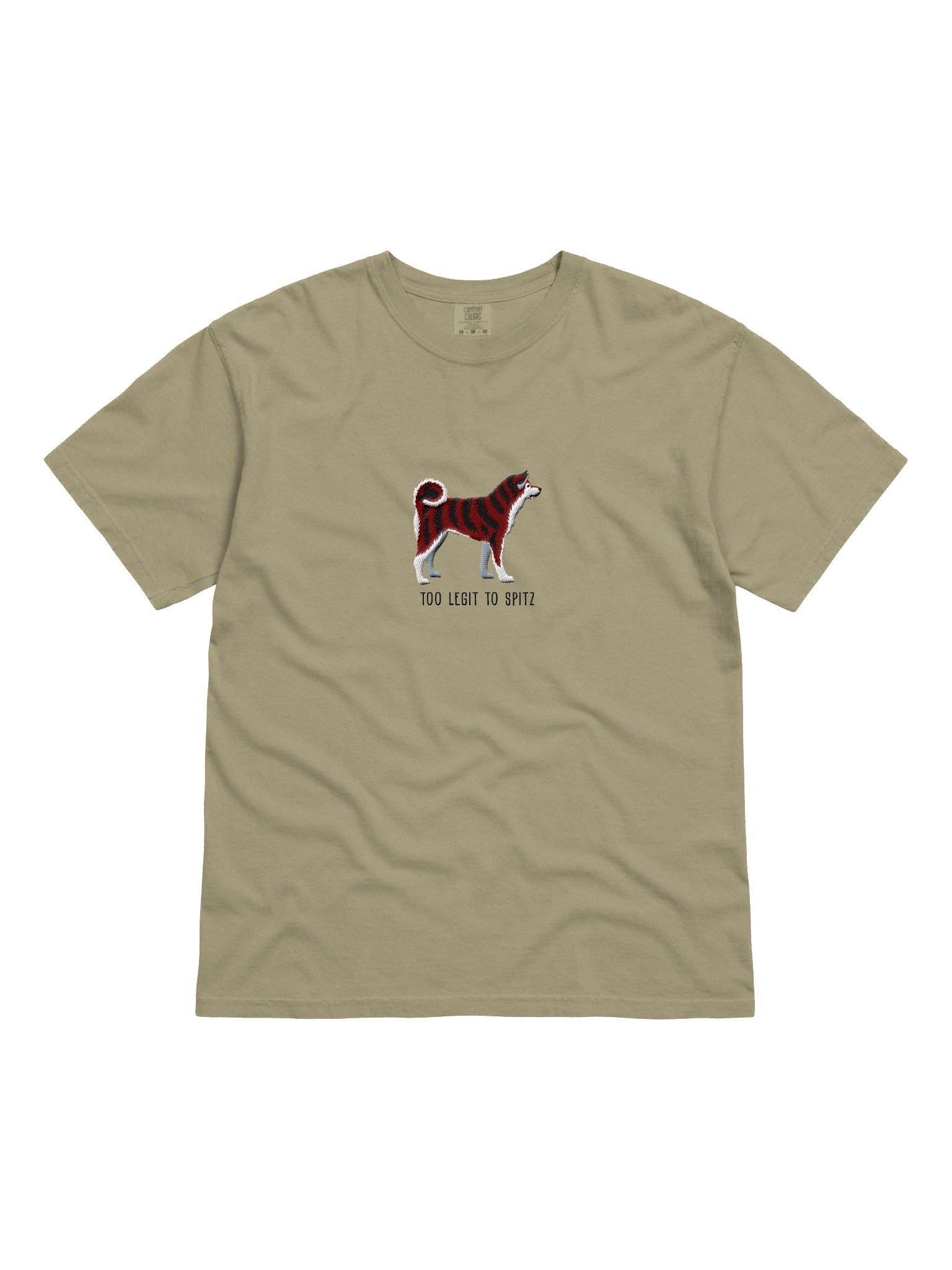 Too Legit to Spitz T-Shirt(Embroidered) of a Japanese Akita Inu(Red Brindle) product image (4)