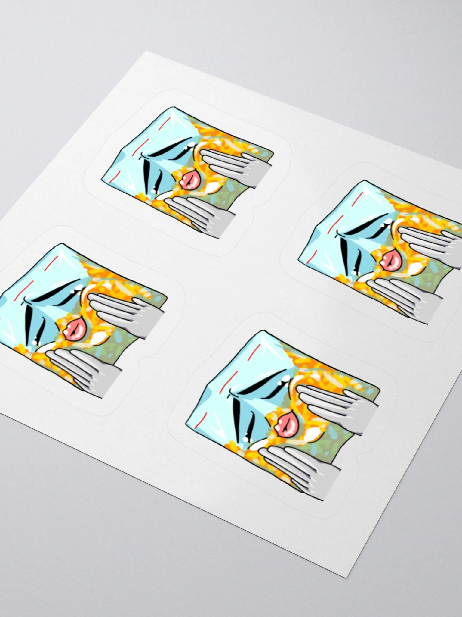 "Cheesebag man smoochy face" Sticker product image (3)