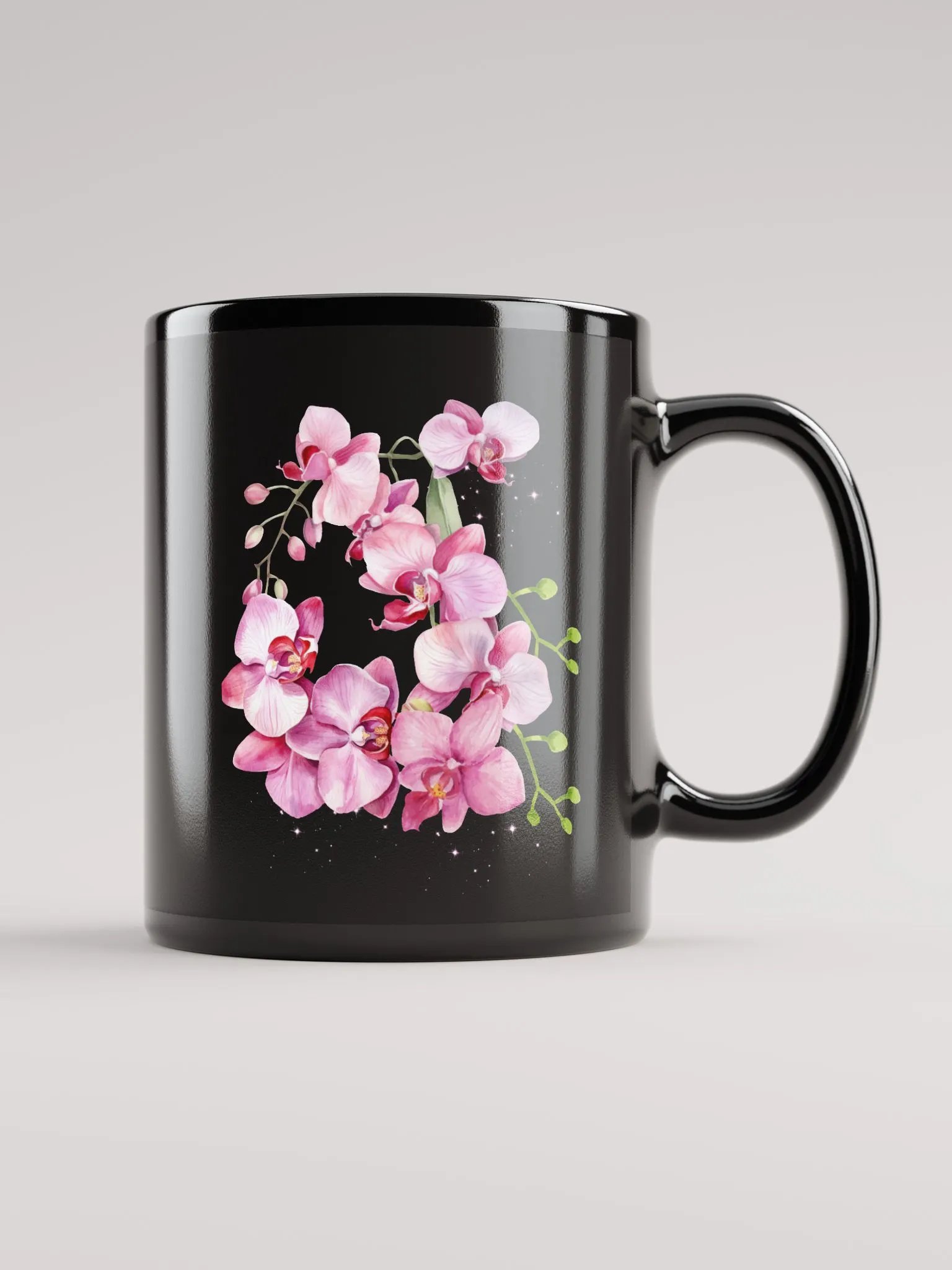 Orchid Oasis Black Mug product image (1)