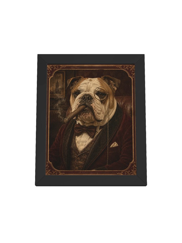 Vintage Gentleman Bulldog Framed Poster product image (1)