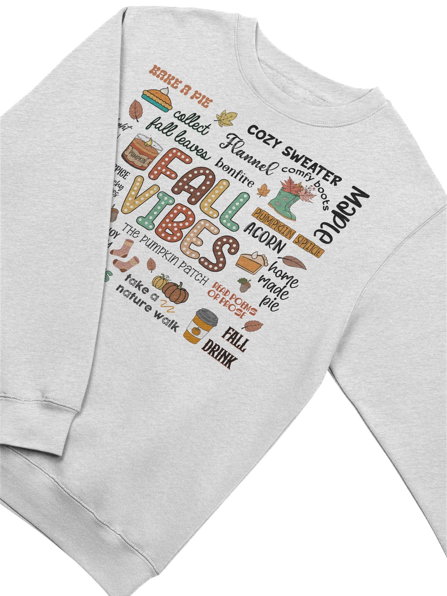 Women Premium Crewneck Sweatshirt Collage Fall Vibes product image (4)