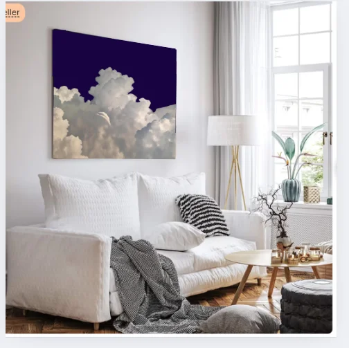 Above Bed Cloud Canvas Wall Art product image (2)