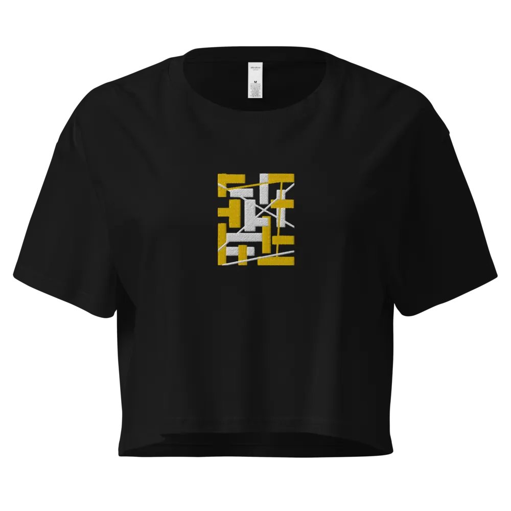 Black Background Golden Geometric Square Rectangle Line Pattern product image (1)