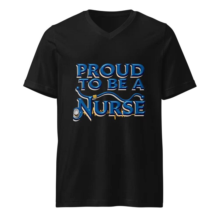 Proud Nurse Heartbeat V-Neck Tee product image (1)