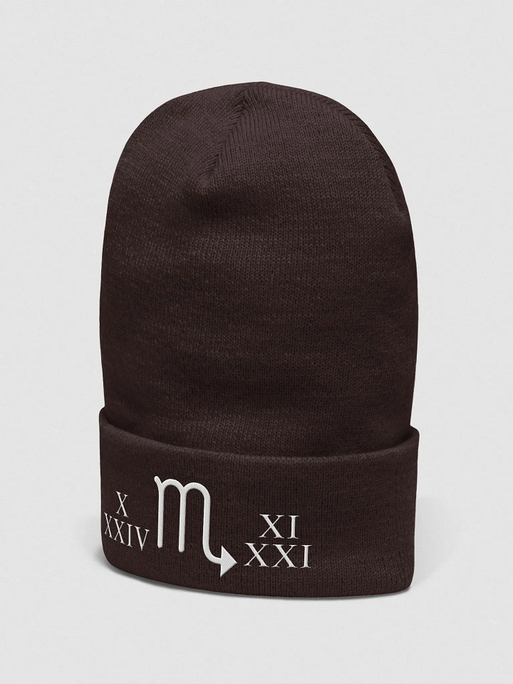 "Scorpio Shadows: Mystique Unleashed" Dynamic Motion Embroidered Beanie product image (2)