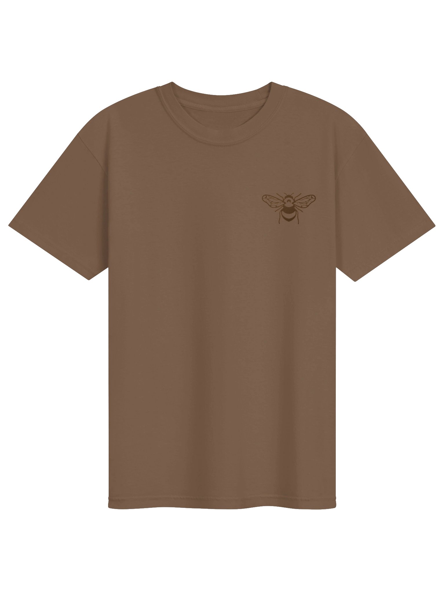 [embroidered] bee logo tee - brown product image (1)