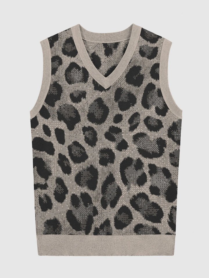 Leopard Luxe V-Neck Vest product image (1)