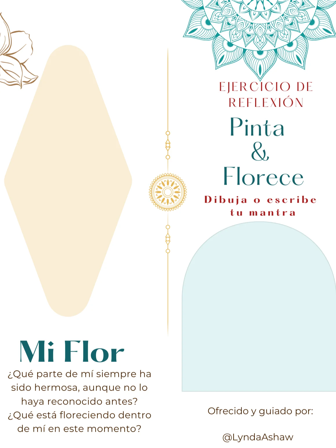 PÁGINA DE DIARIO GRATIS – Brush & Bloom: Reflexión de Amor Propio product image (1)
