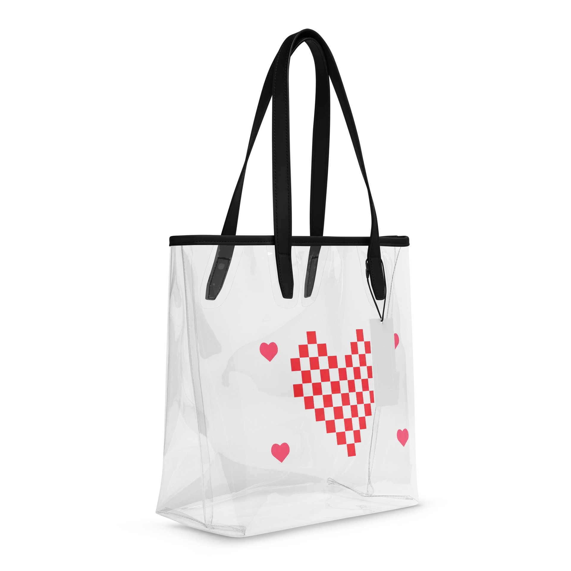 Pixel Heart Clear Tote Bag product image (6)