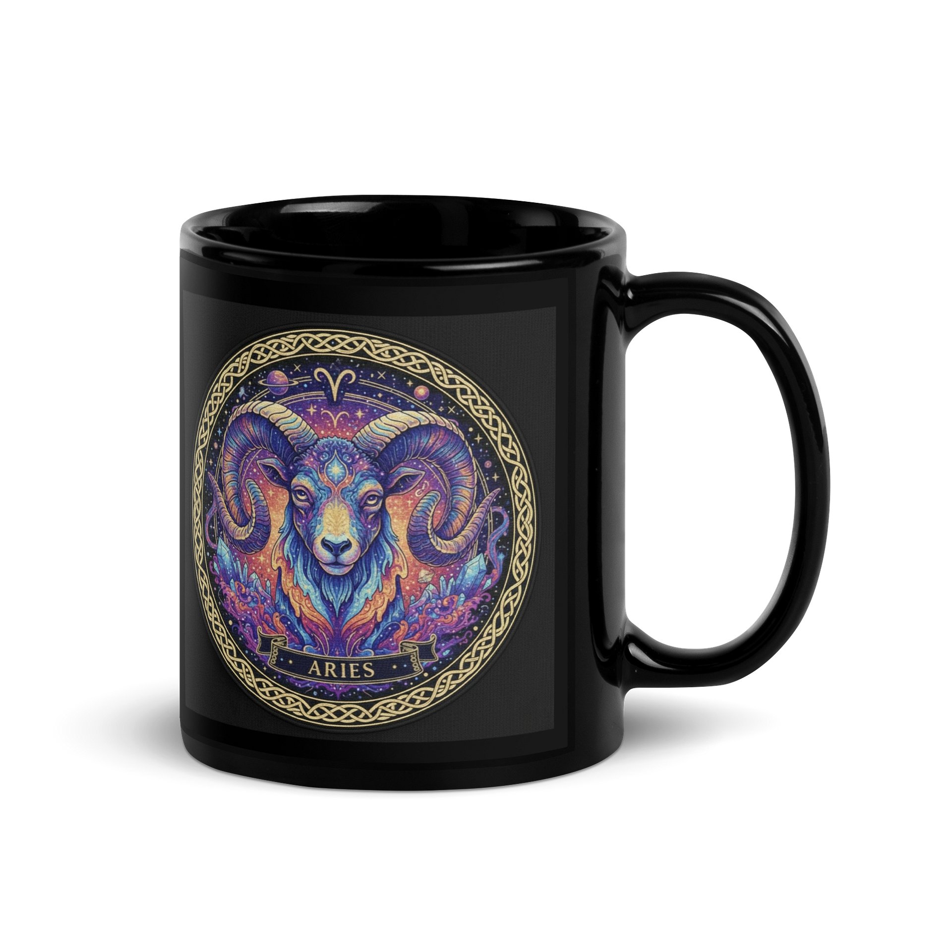 Aries Ram Circle Glossy Mug product image (3)