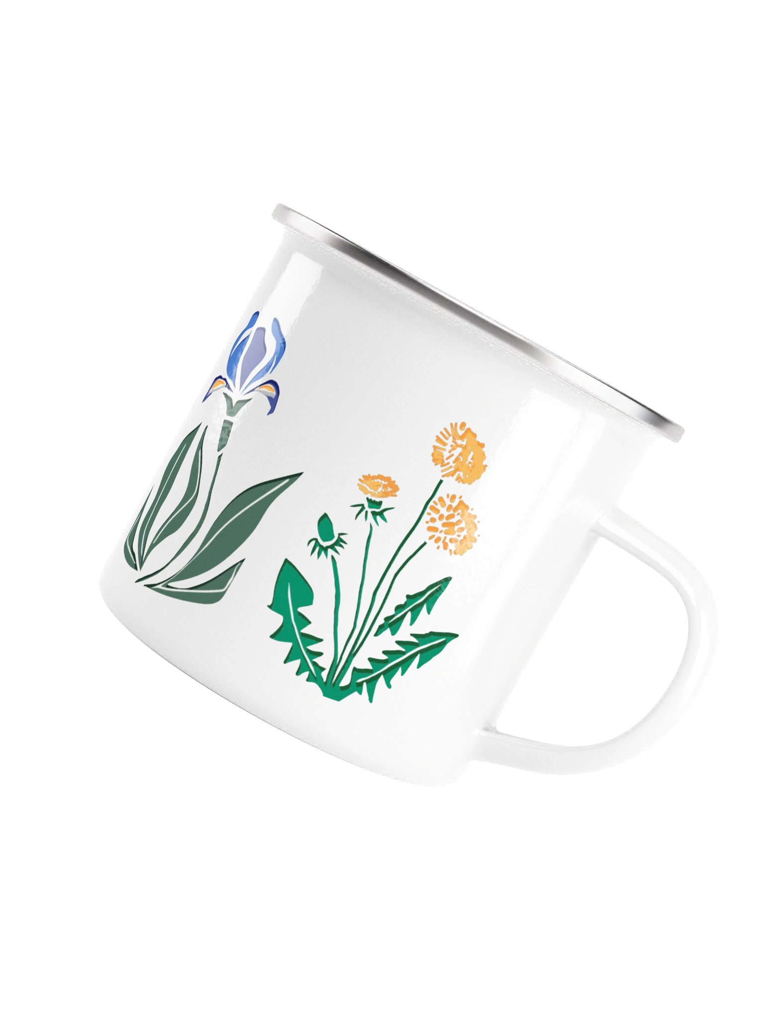 ENAMEL MUG FOUR FLOWERS product image (5)