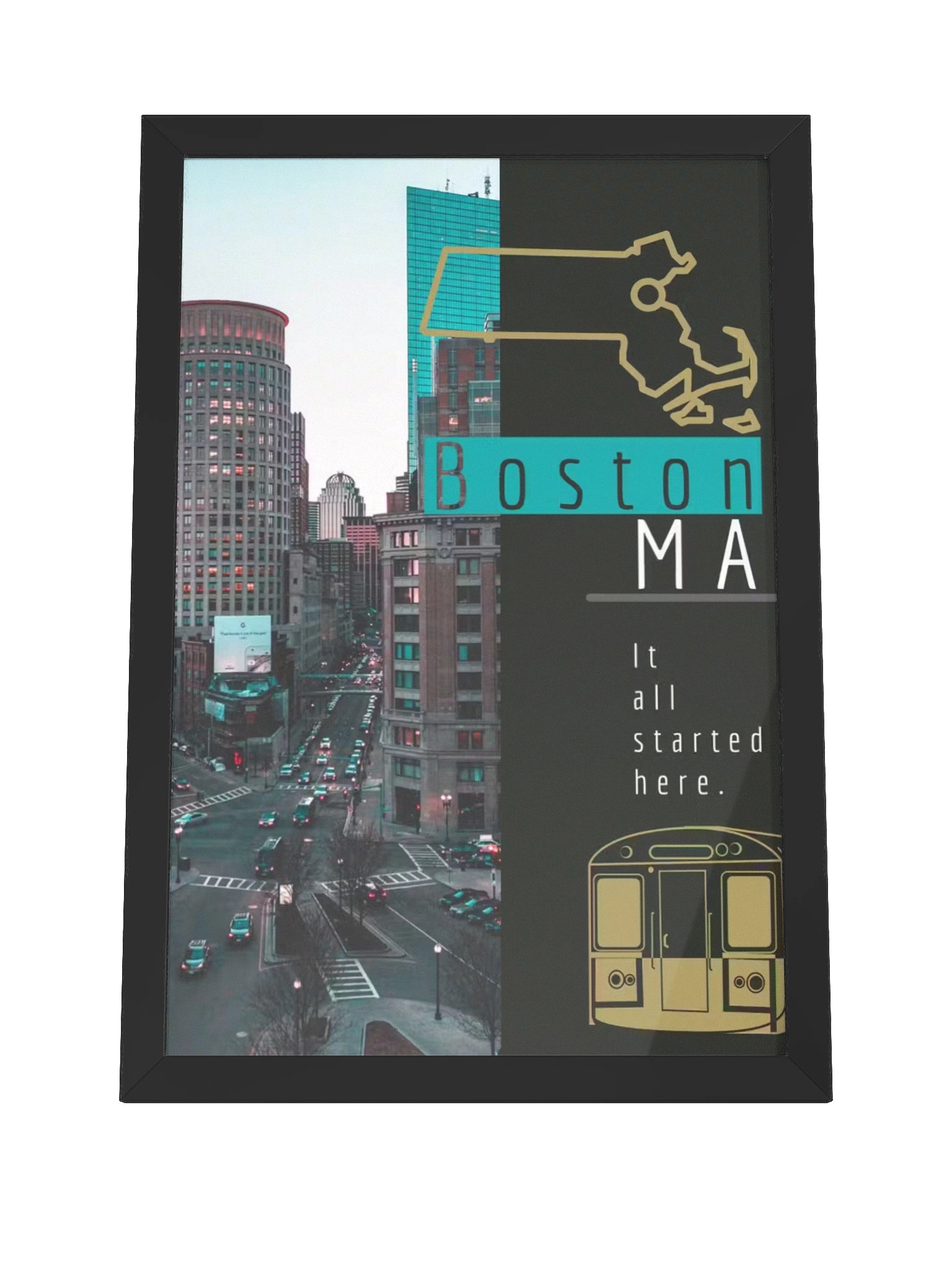 Ayous Wood Boston, MA themed, Framed Matte Poster product image (7)