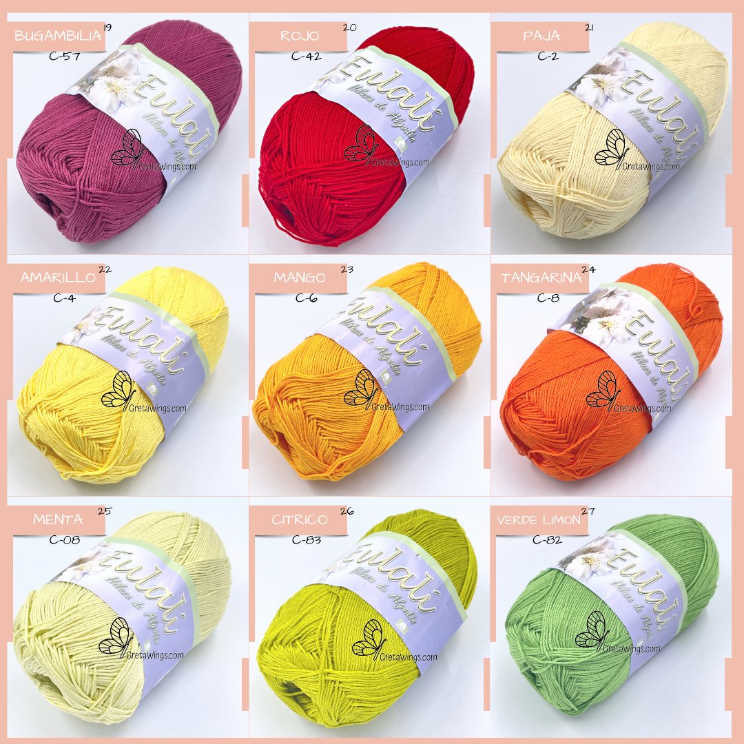 EULALI – Premium Mercerized Cotton Yarn🧶 [100g]100% Mercerized Cotton product image (4)