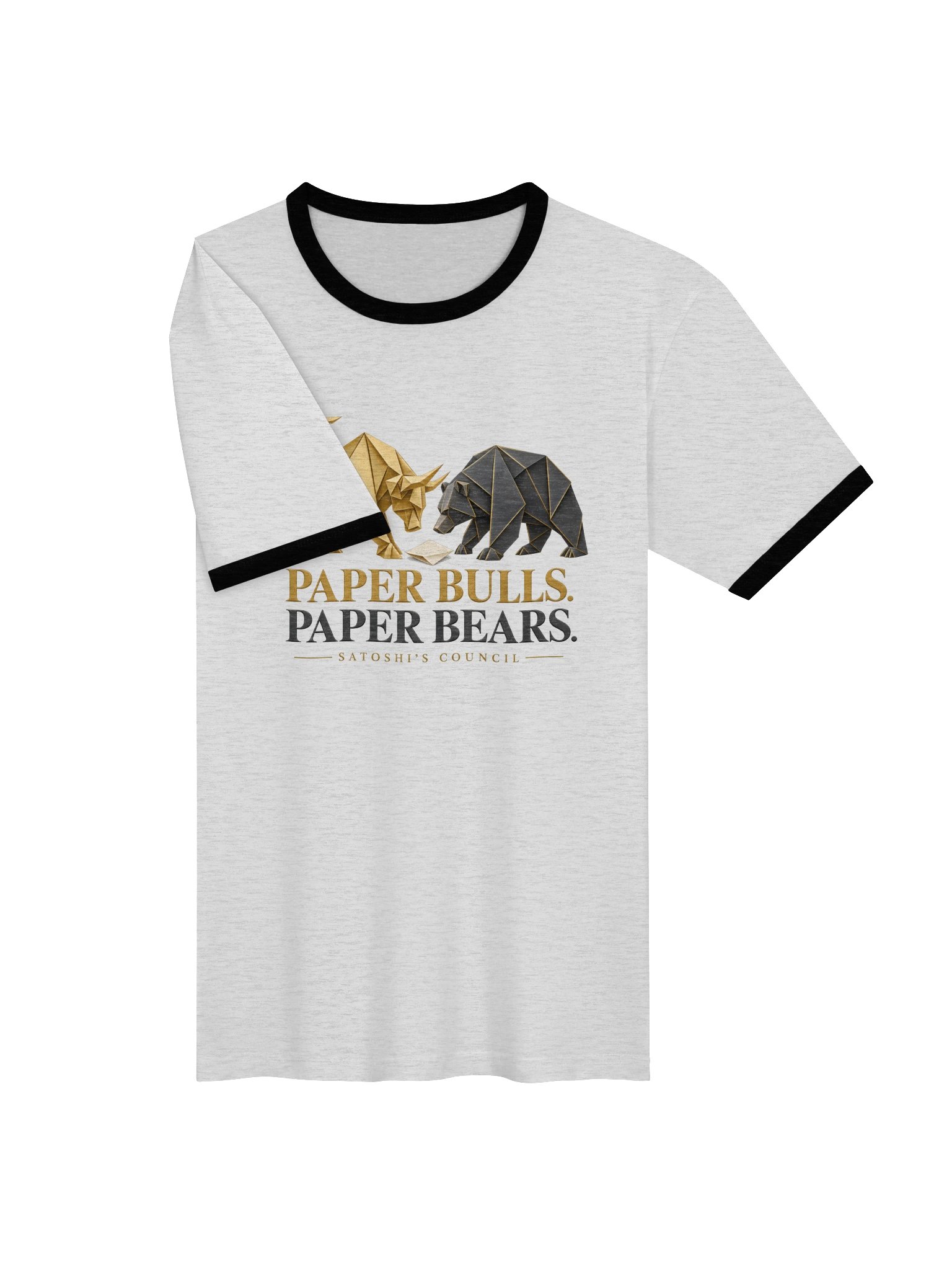 Paper Bulls. Paper Bears. — Ringer Tee product image (3)