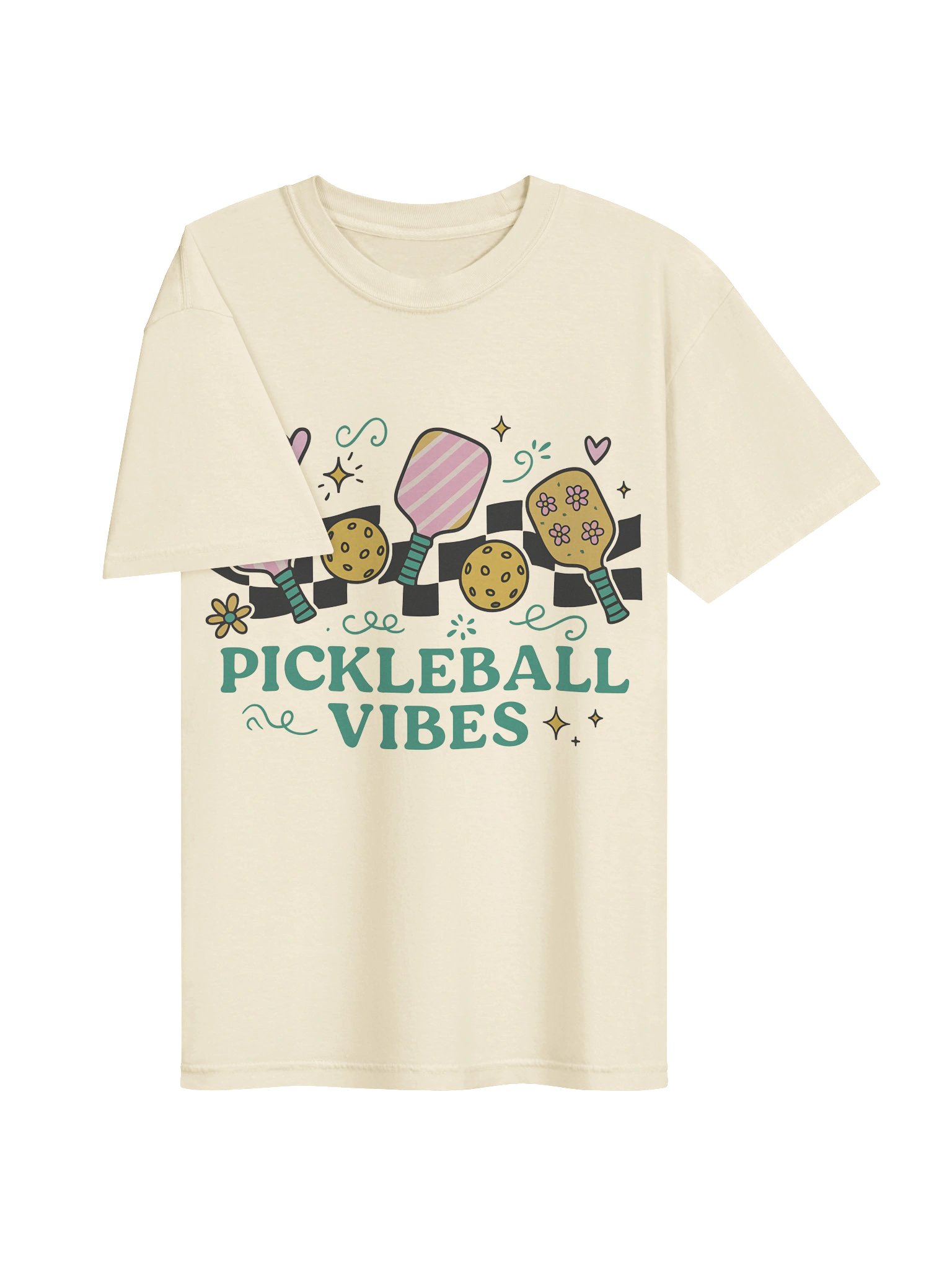 Pickleball Vibes Heart Doodle Tee product image (3)