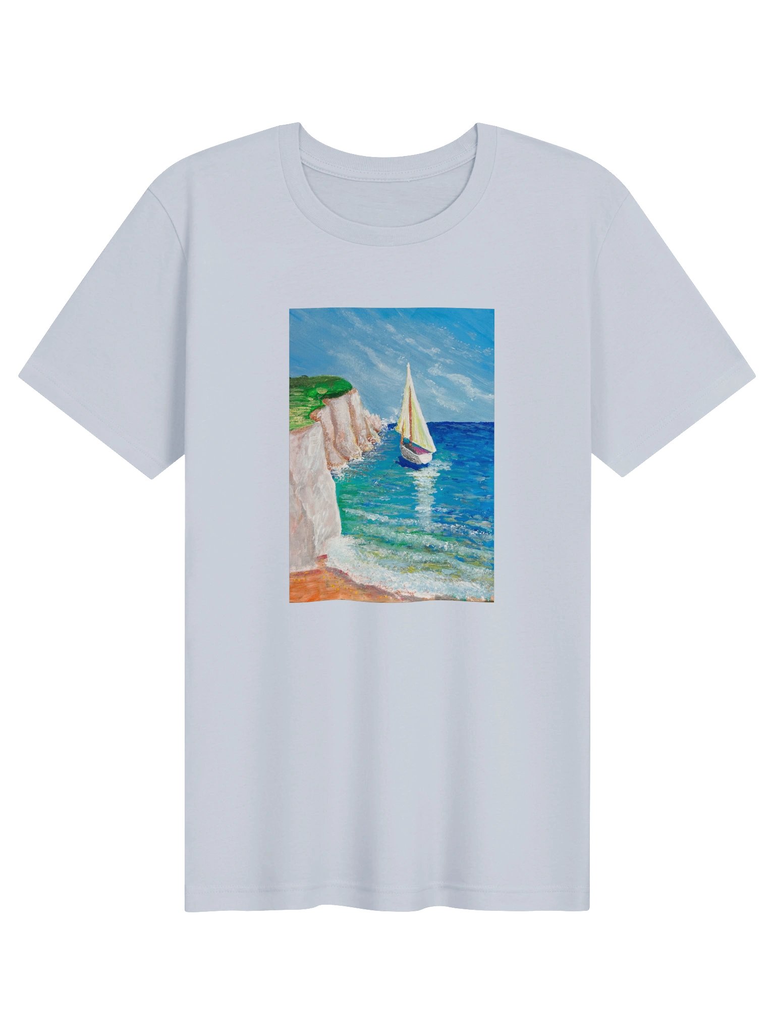 Sailing by the Cliffs — T-shirt product image (1)