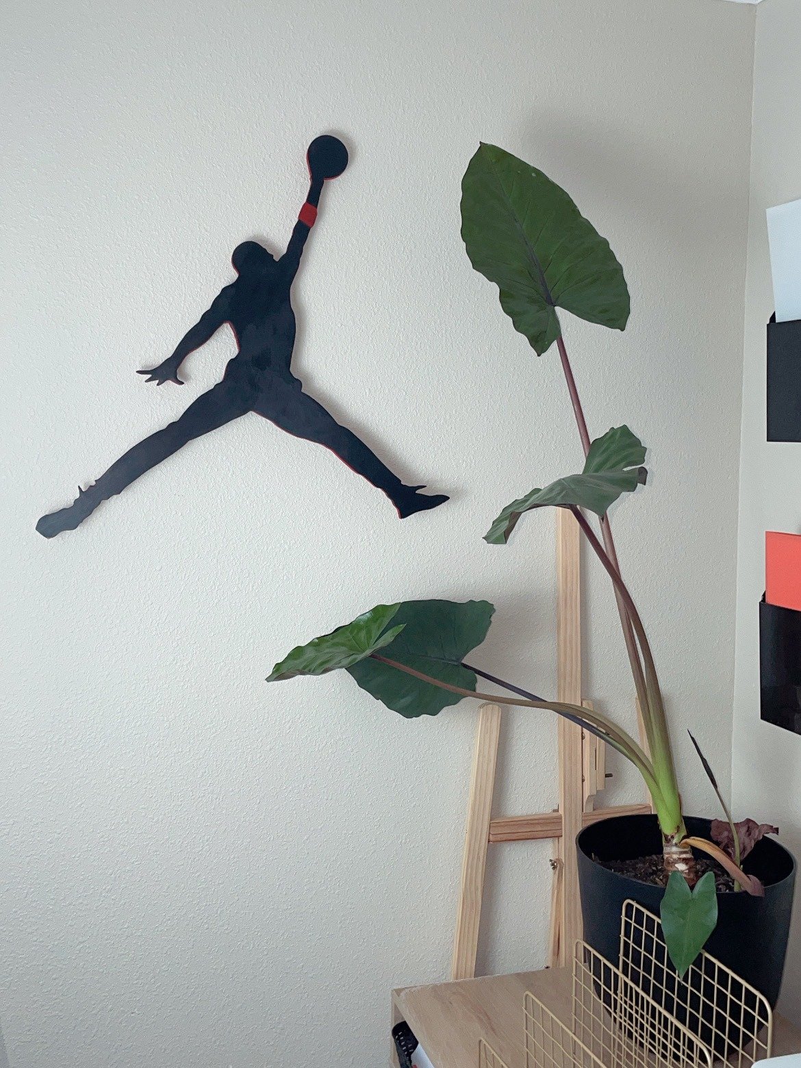 Michael Jordan Wood Wall Art Piece | Handmade | Illuminating product image (4)