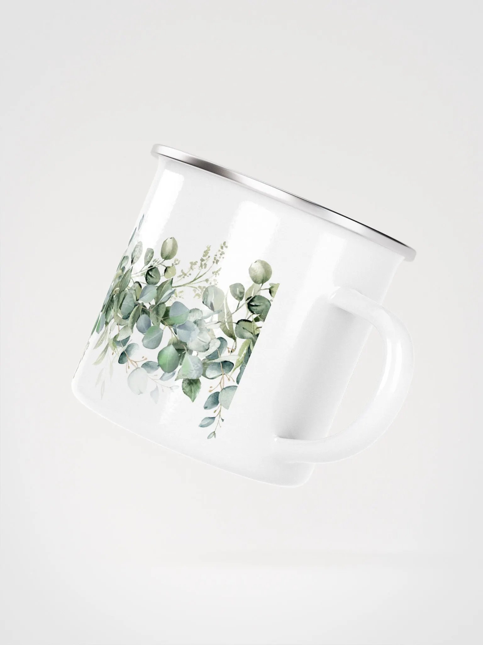 Eucalyptus Leaves Enamel Camping Mug product image (3)
