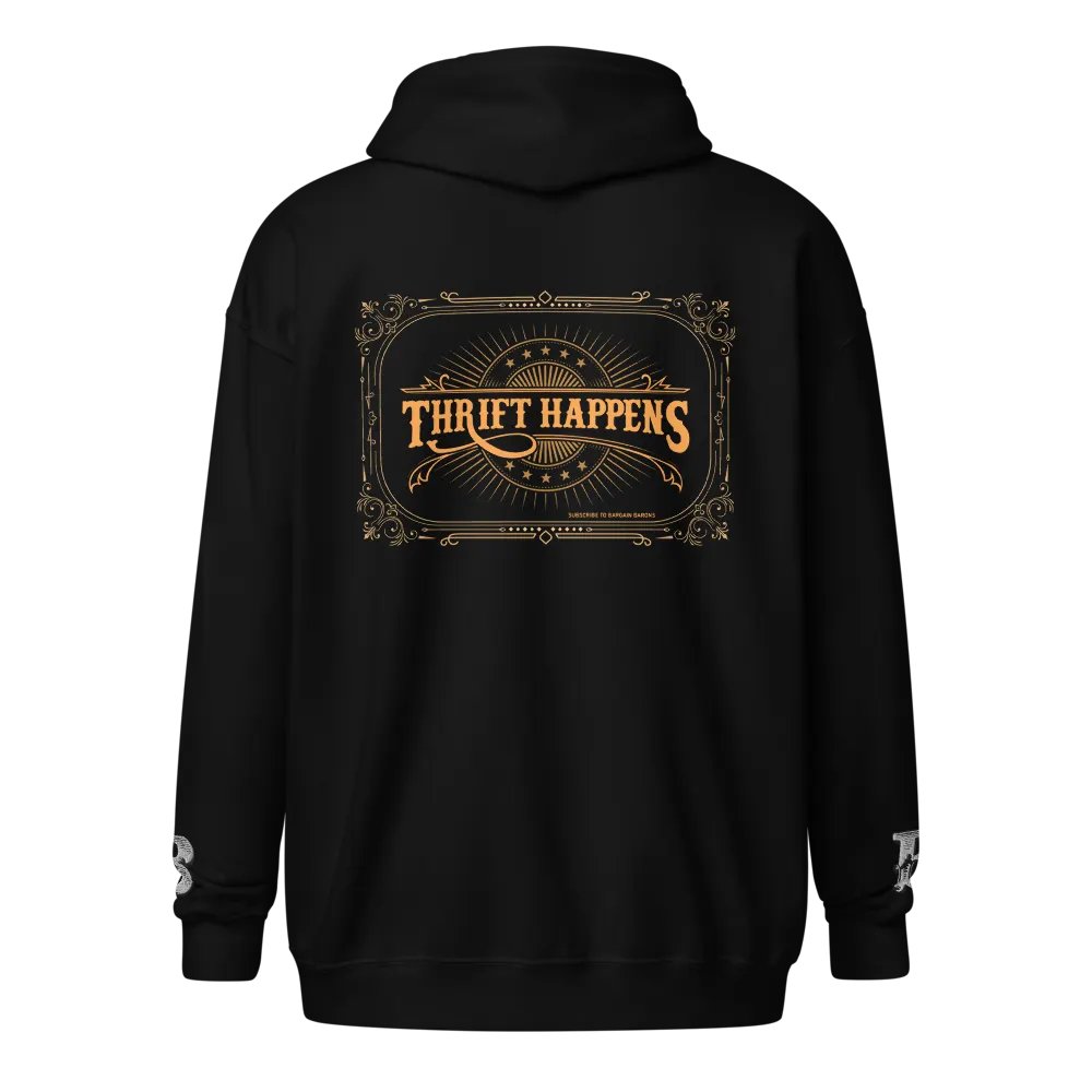 THRIFT HAPPENS (Zipper Hoodie - Dark) product image (2)