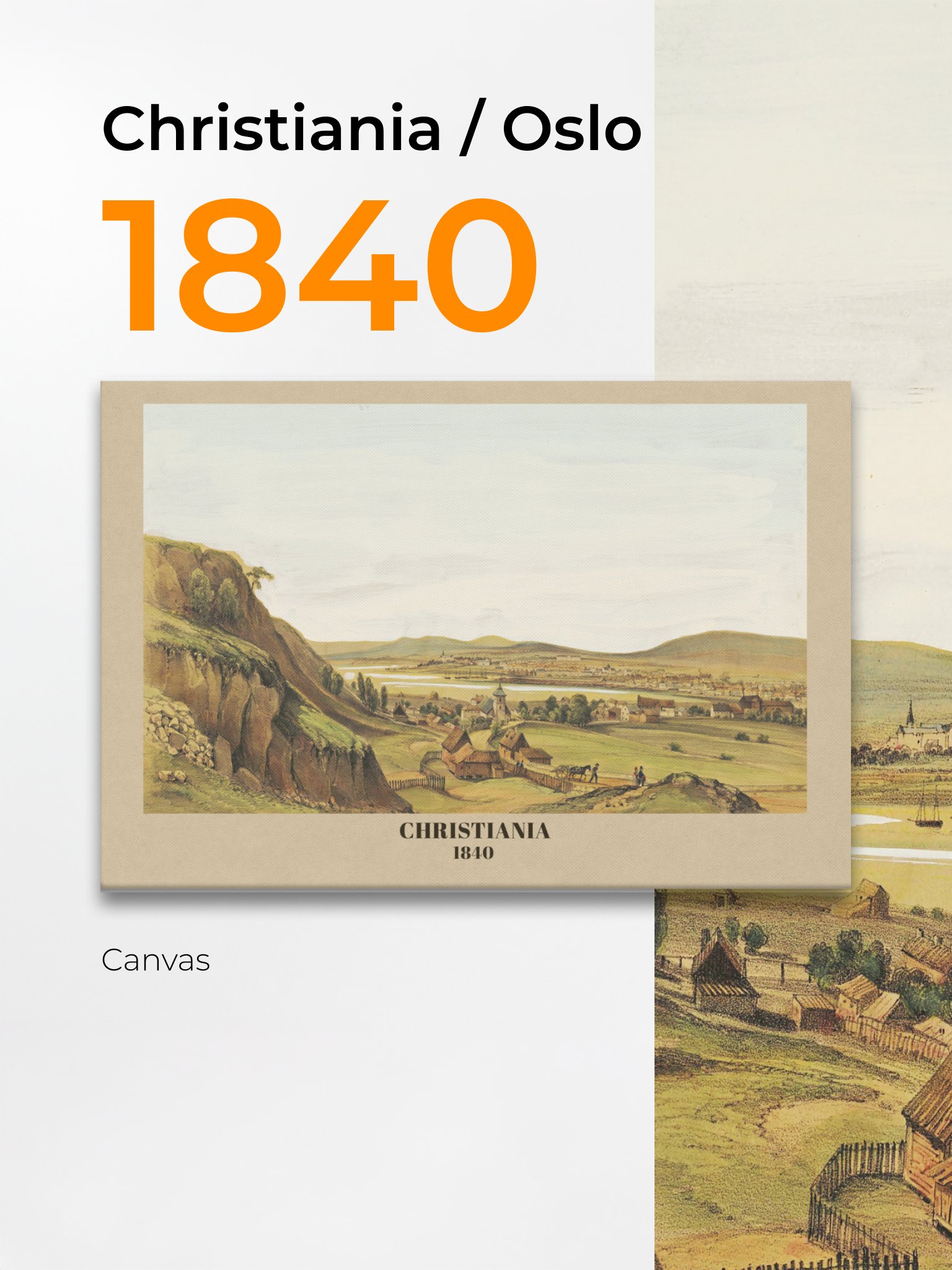 Christiania 1840 (Canvas Print) product image (1)