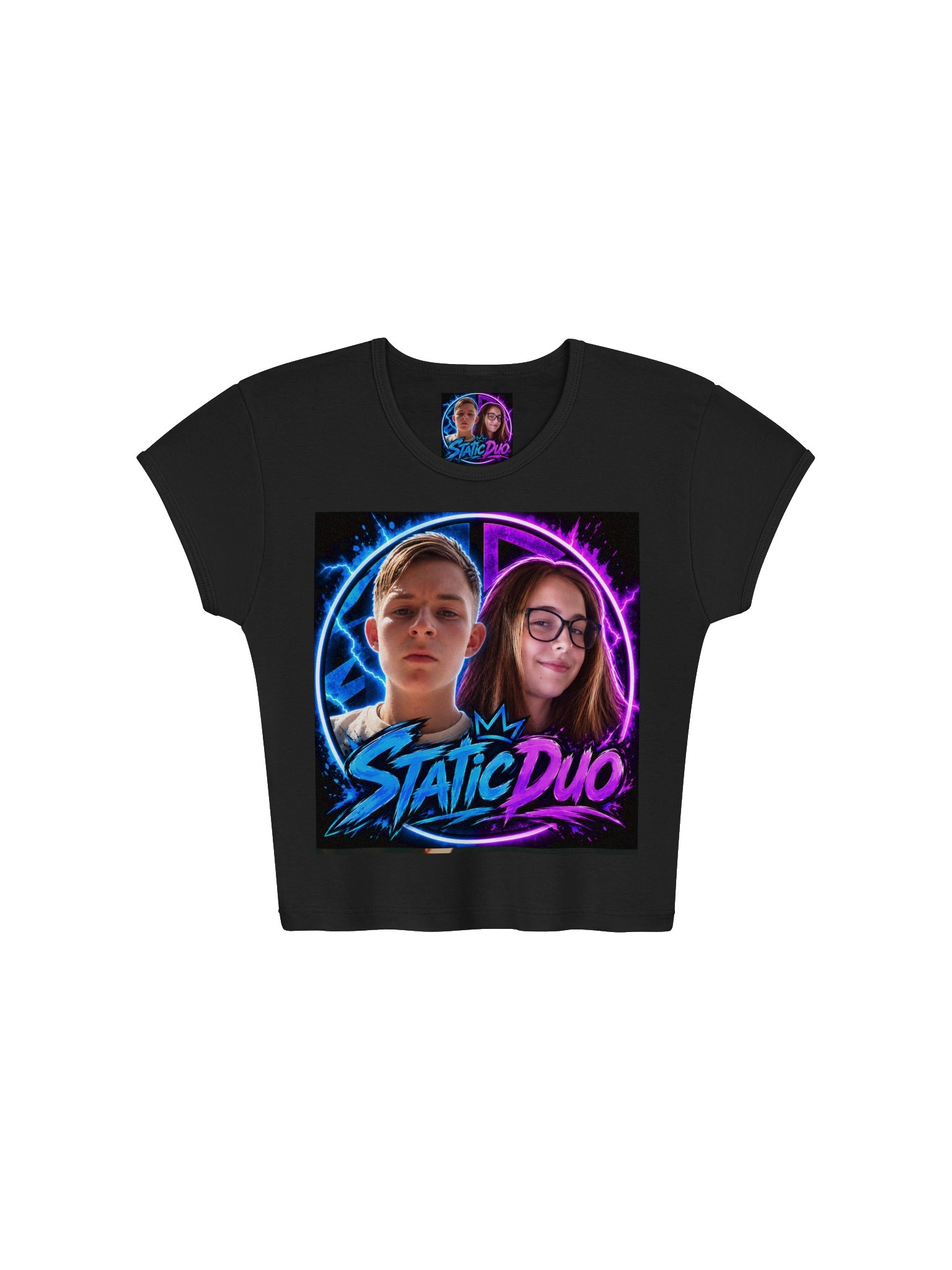 StaticDuo Bordázott Hasvillantós Póló product image (1)