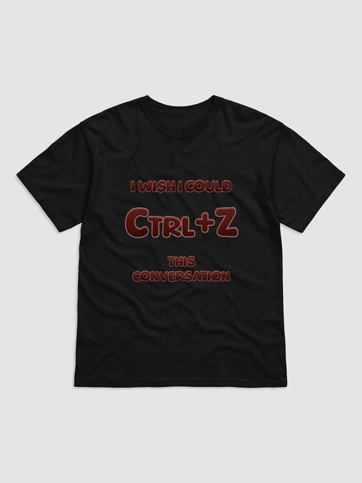 【Ctrl+Z】Red Text Garment-Dyed Heavyweight T-Shirt product image (1)