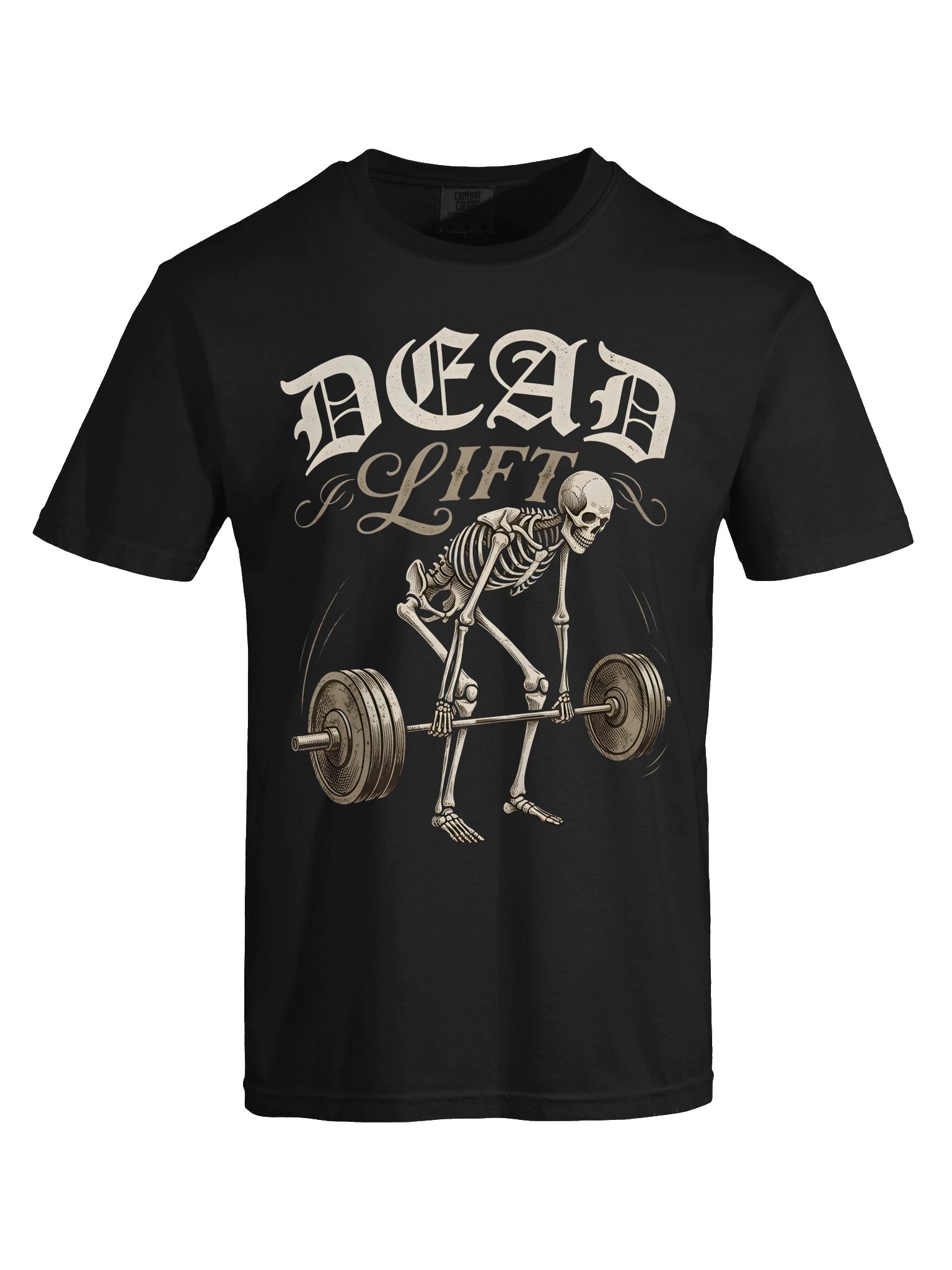 Dead Lift Skeleton Gym T-Shirt | Gothic Deadlift Workout Tee for Lifters product image (1)