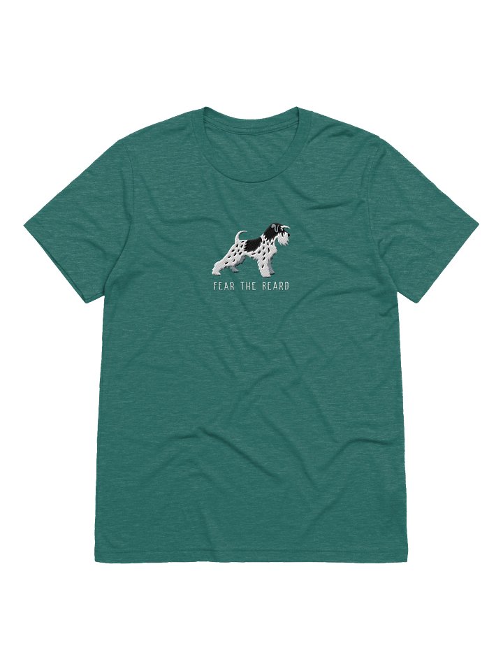 Fear the Beard T-Shirt(Embroidered) of a Miniature Schnauzer(Black & White) product image (37)