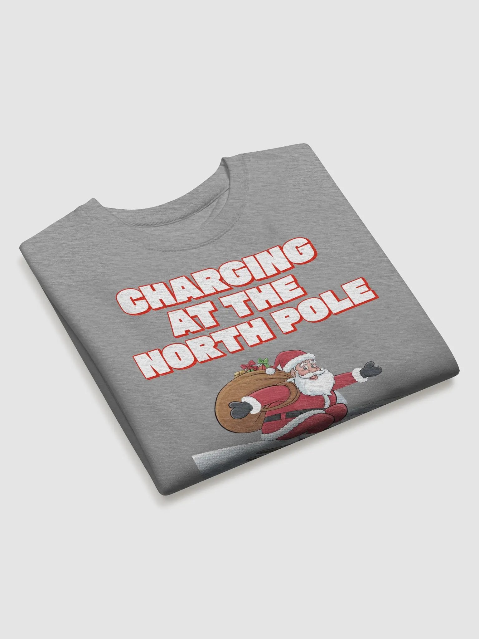 Charging At The North Pole - Ski Jumping Santa Sweatshirt product image (15)