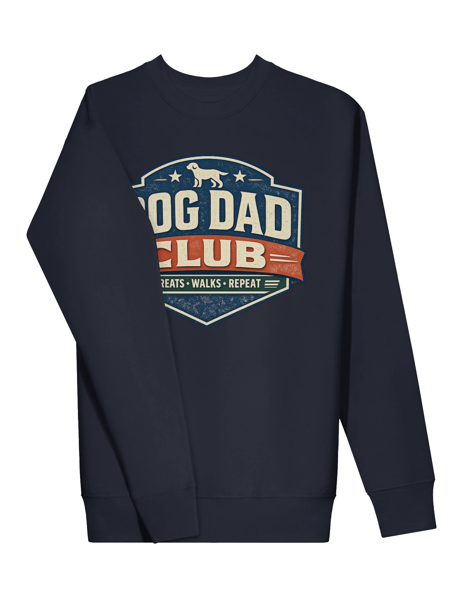 Dog Dad Club Crewneck Sweatshirt – Vintage Dog Dad Sweatshirt | Treats Walks Repeat product image (4)