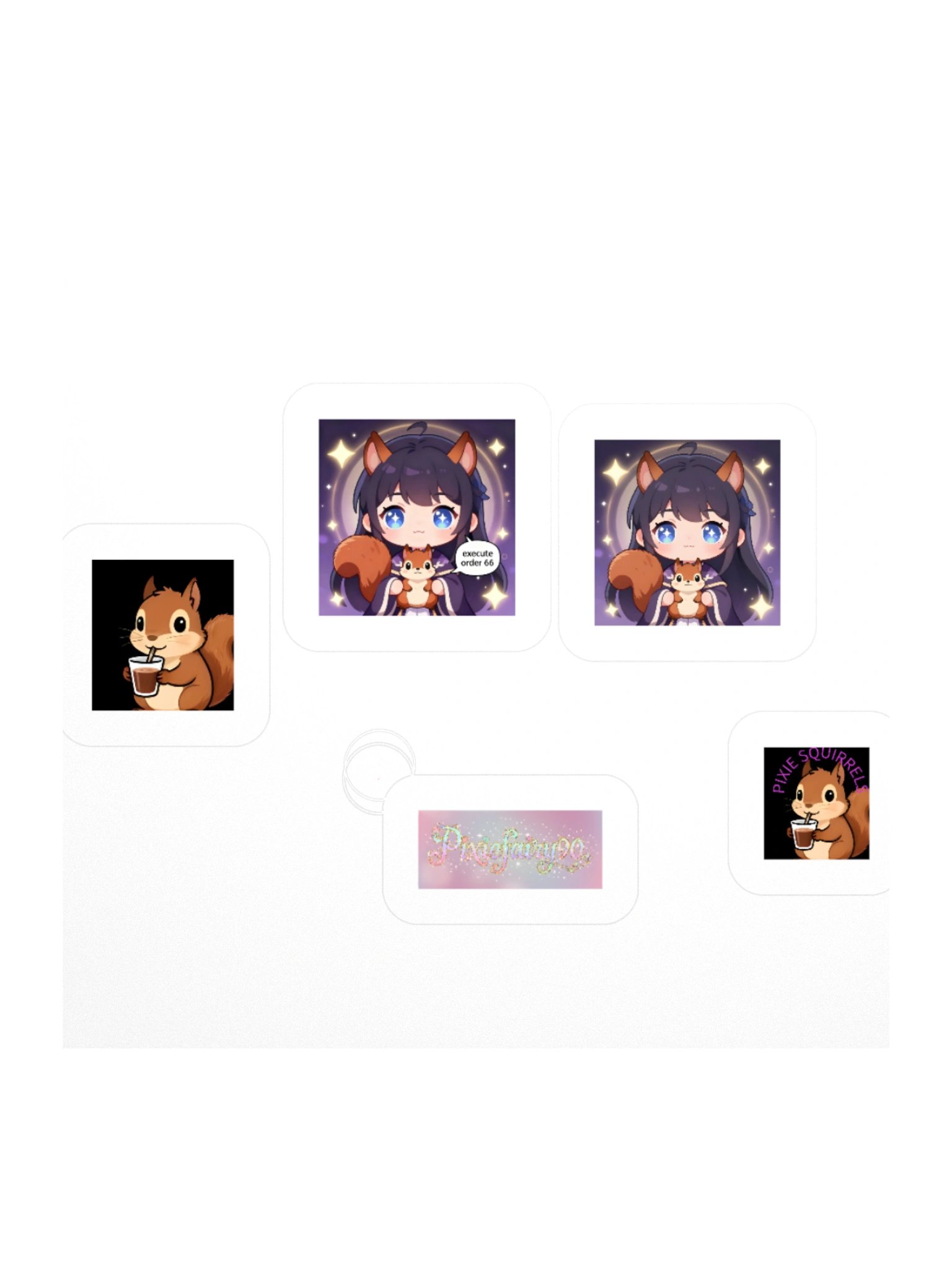 Pixie Squirrel Stickers product image (1)