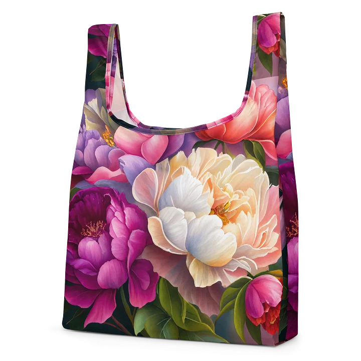 Peony Bloom All-Over Print Shopping Bag product image (2)