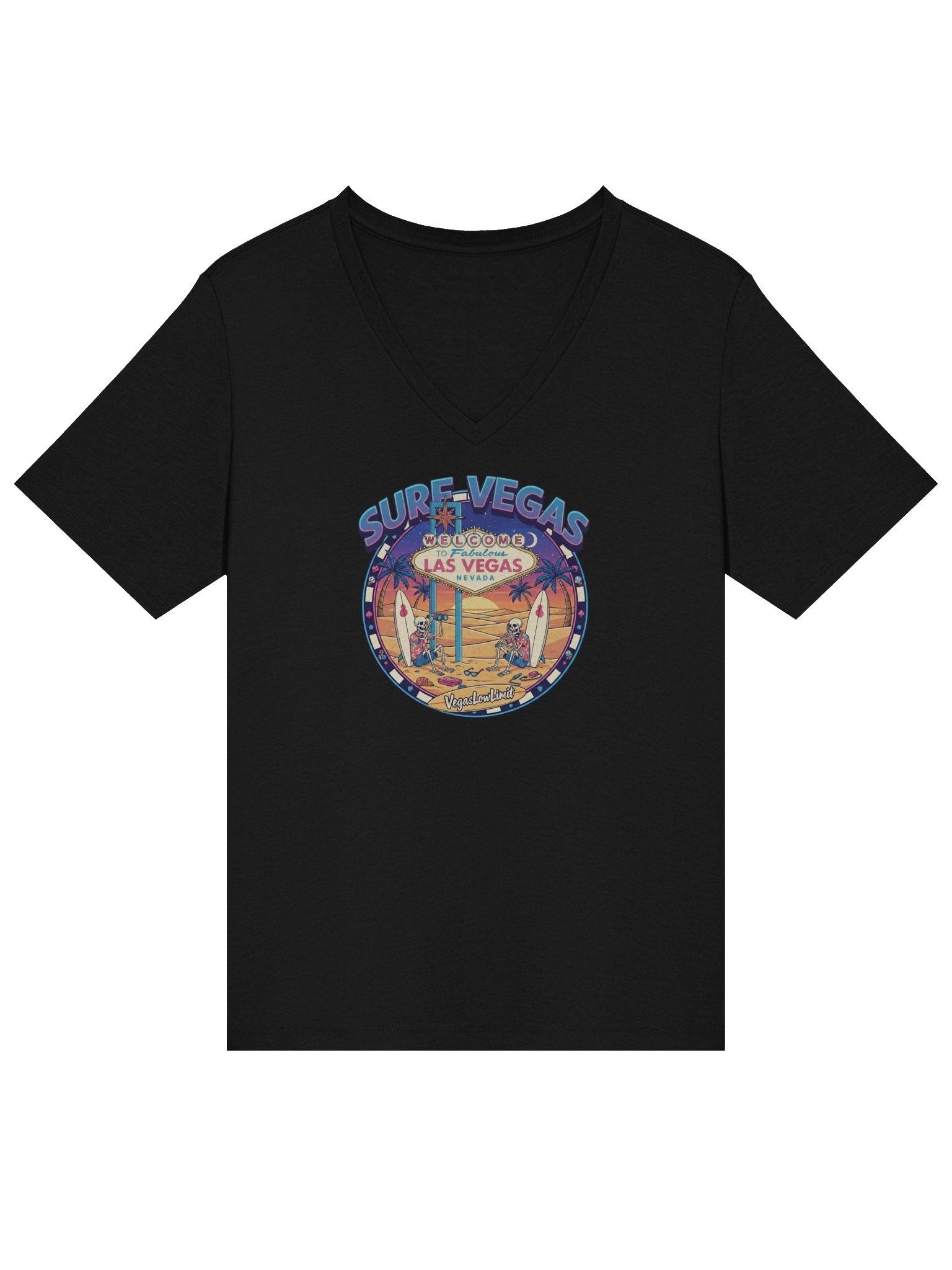 Surf Vegas Relaxed V-Neck Tee product image (12)