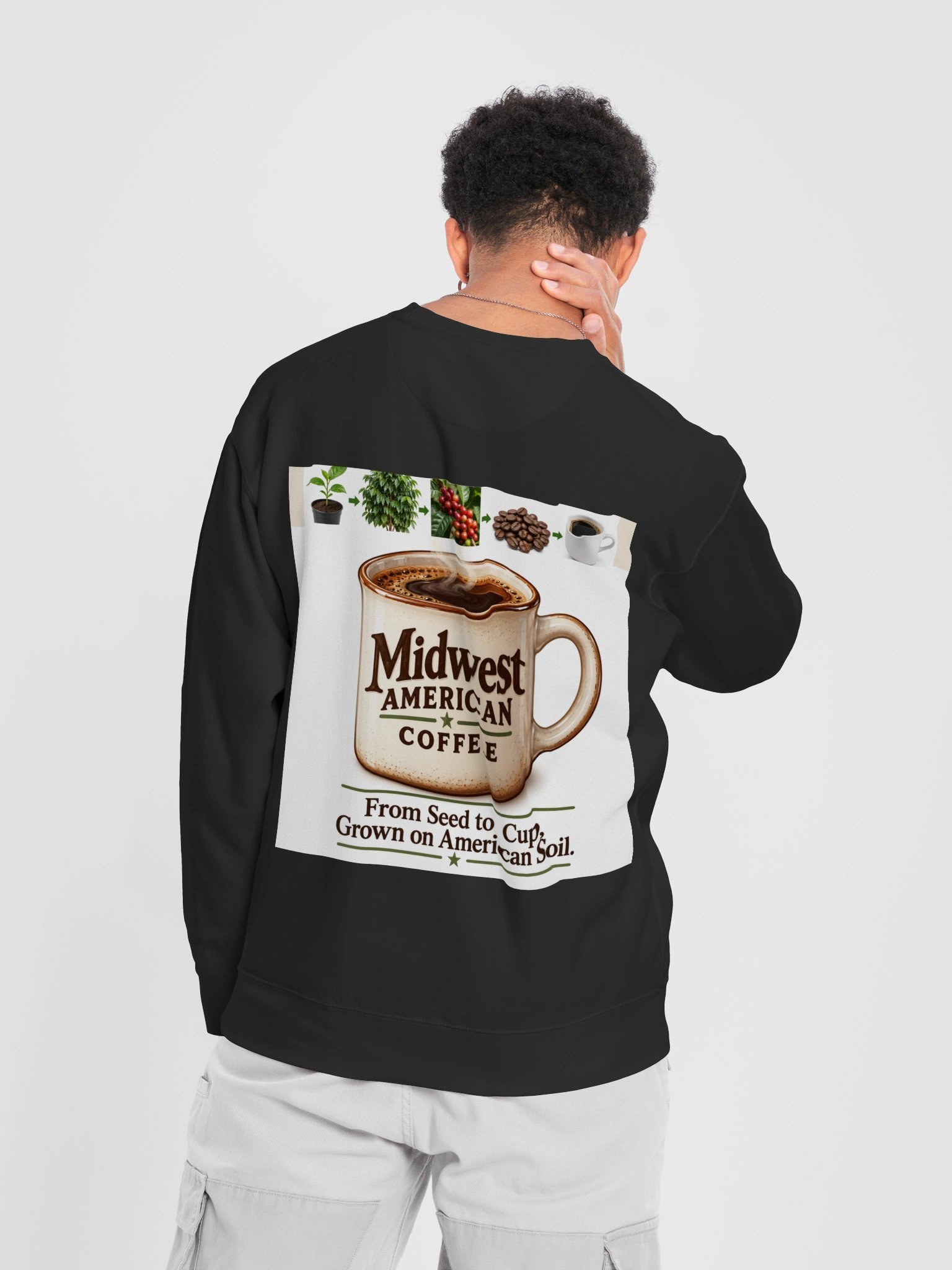 Coffee First. Foam Second. – German Shepherd Premium Crewneck Sweatshirt product image (61)