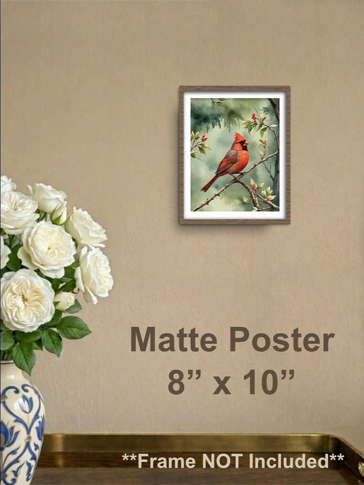 Northern Cardinal Matte Poster product image (1)