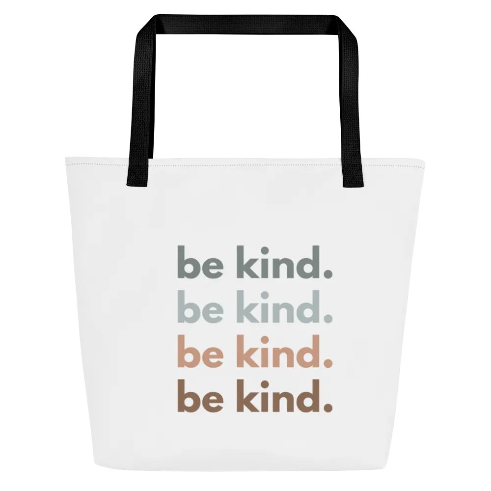 "Be Kind" Tote Bag with pocket product image (1)