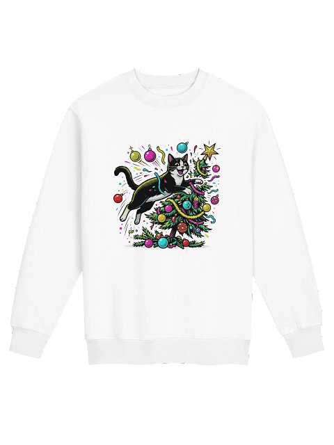 Tree Toppler Cat Crewneck