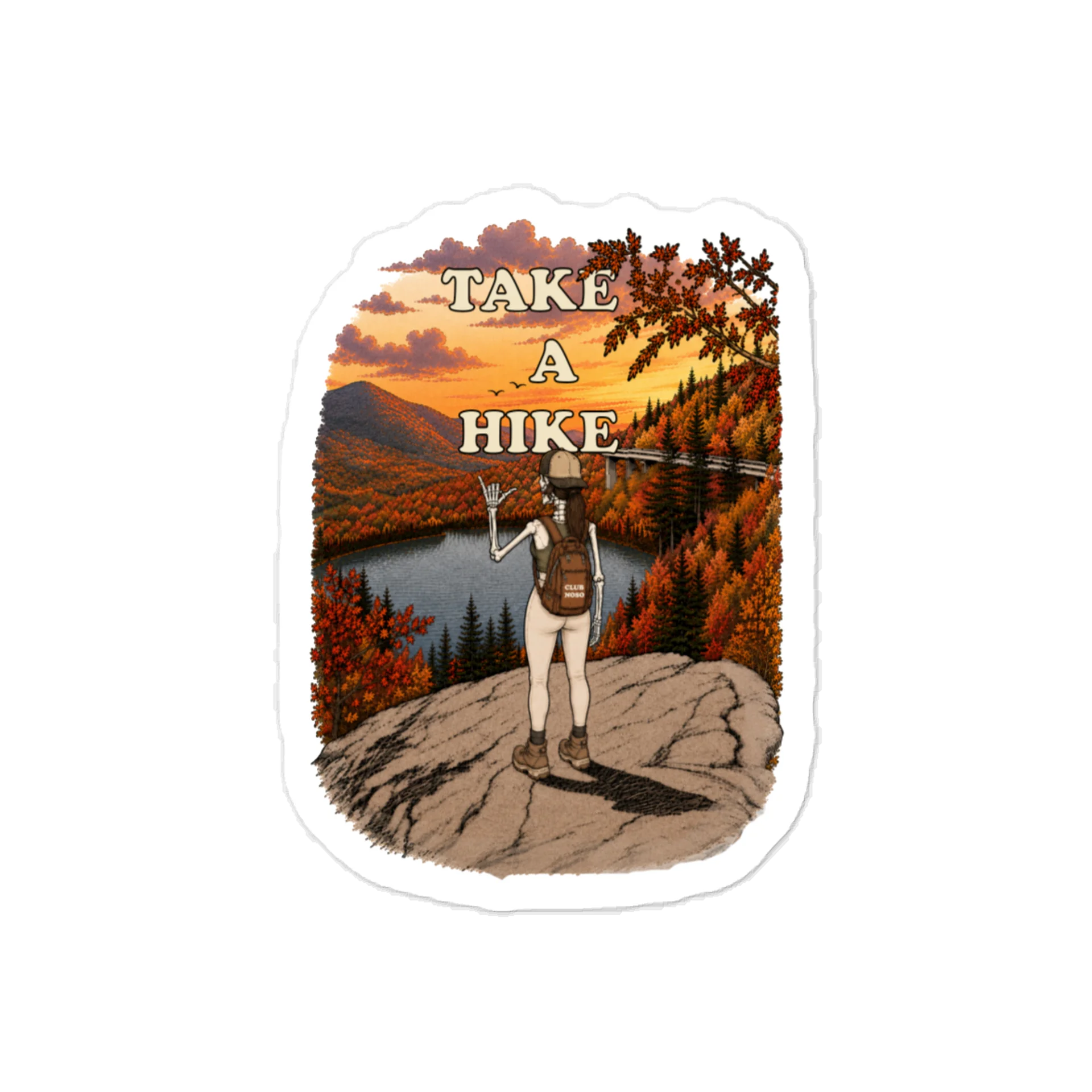 Take a Hike Female Sticker product image (1)