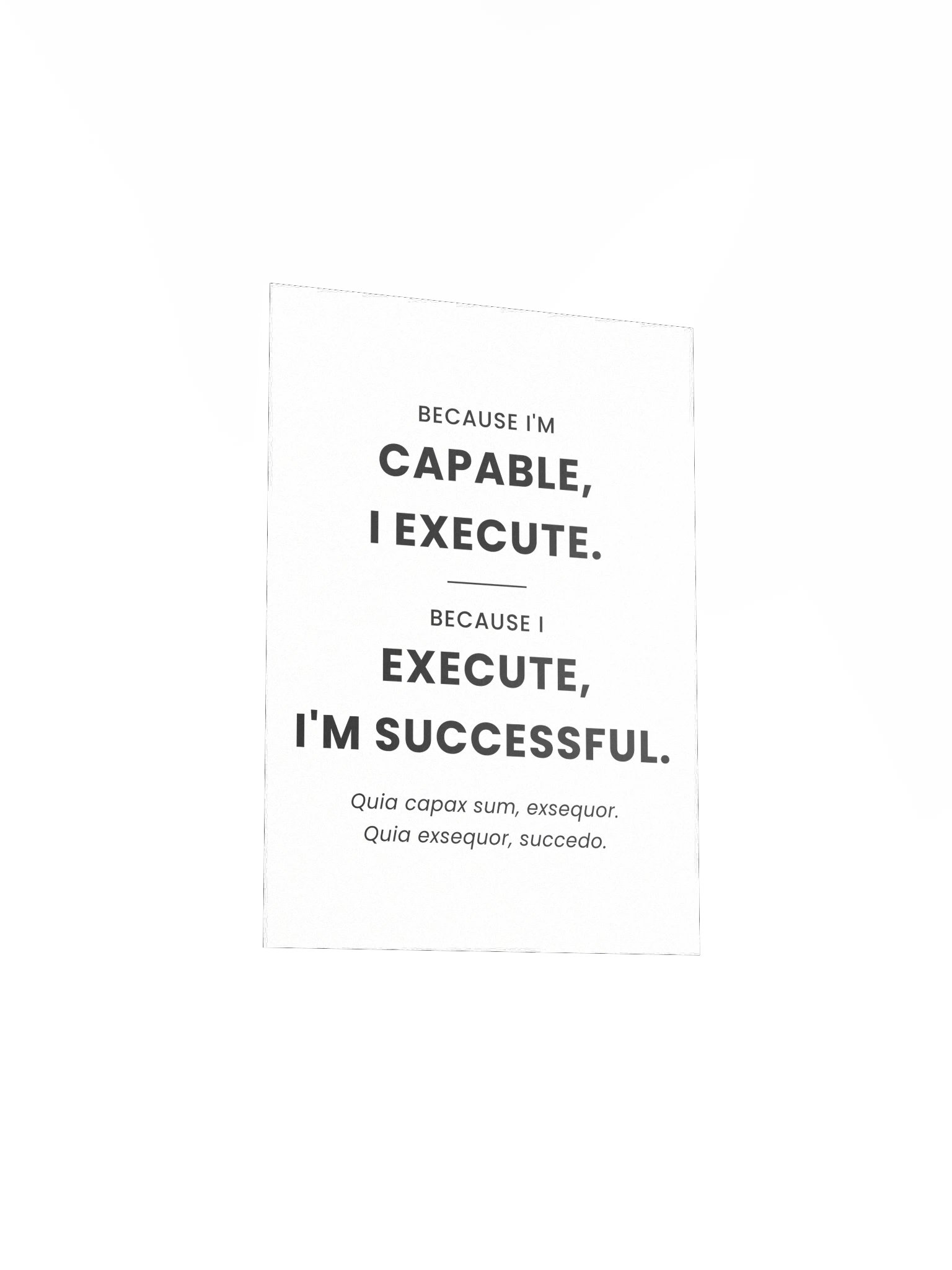 Capable. Execute. Succeed. — Creed Wall Print product image (3)