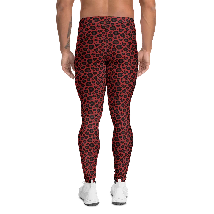 Bold Red Leopard Print Men's Leggings product image (2)