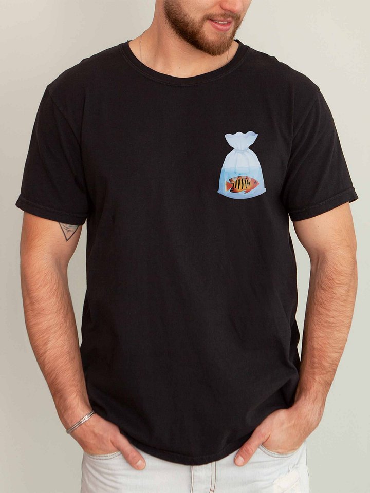 Flame Angelfish Fish Bag Shirt – Funny Reef Tank & Saltwater Aquarium Graphic Tee product image (2)