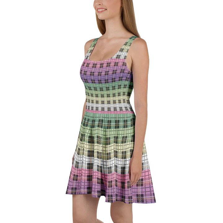 Genderfae Pride Plaid Skater Dress product image (1)